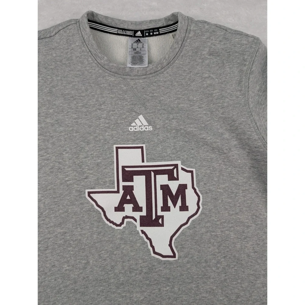 Adidas Texas A&M Aggies Sweatshirt Men's Size M Gray College University NCAA